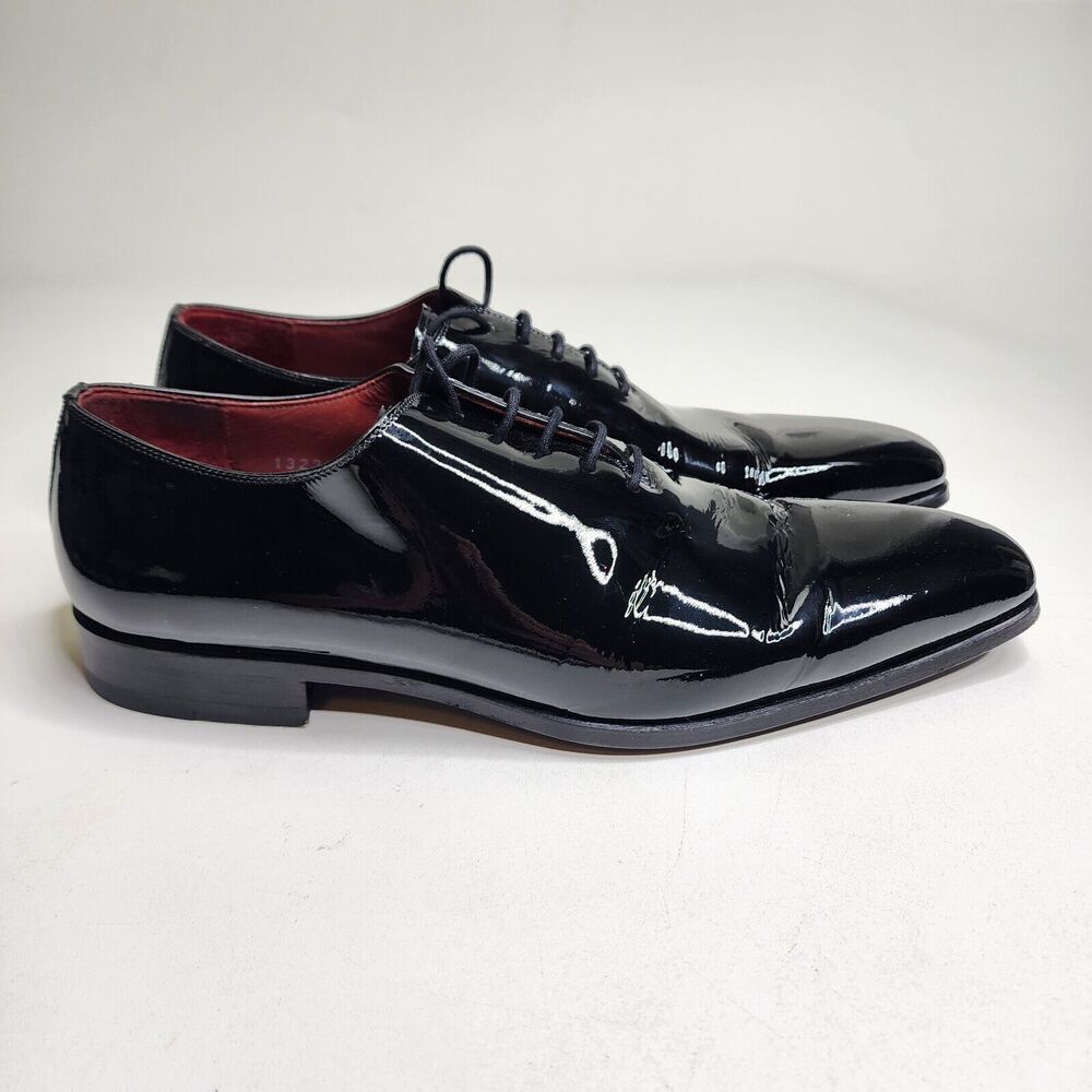 Magnanni Cruz II 2 Black Patent‎ Leather Lace Up Dress Oxford Shoes Size 8